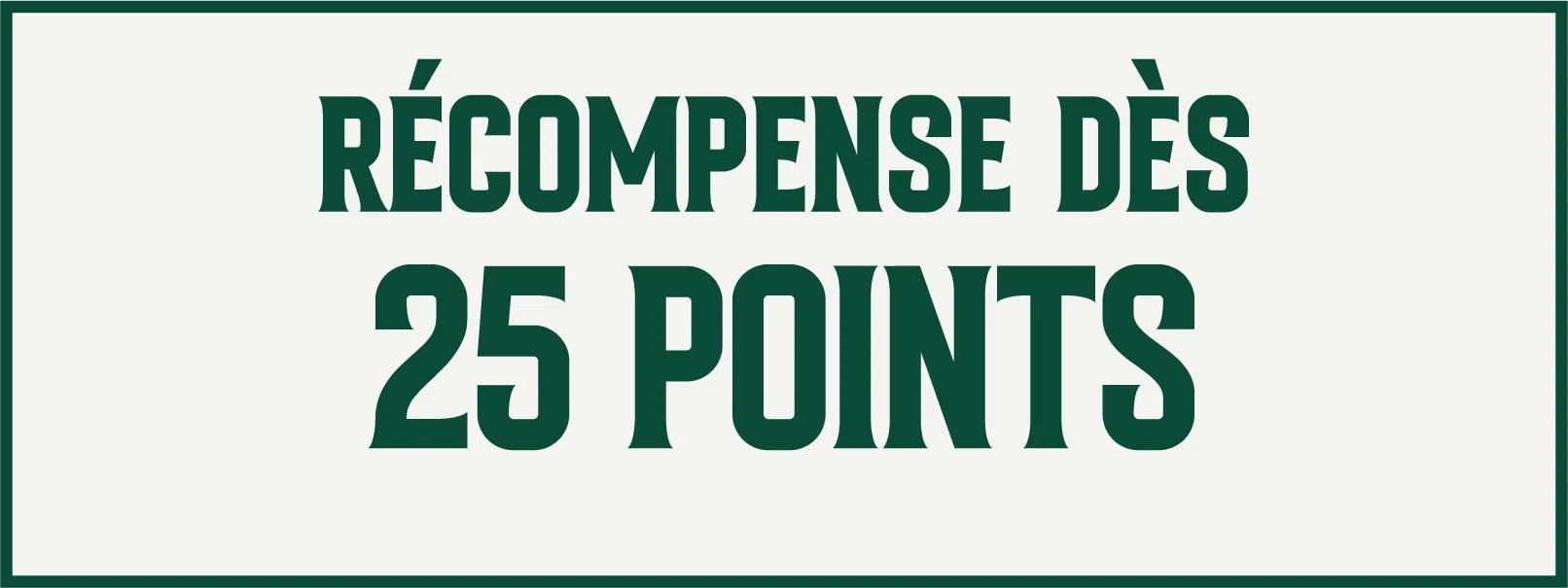 Récompenses dès 25 points encadré